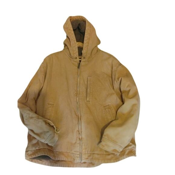 Vintage RedHead Men's Heavy Coat Thermalite 3TG Lined Brown Hood 3XL Big Tall - Picture 1 of 11